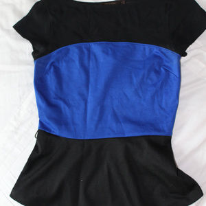 Black and blue blouse from the Limited